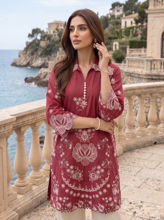 02 Piece Ready To Wear Embroidered Shirt & Trouser