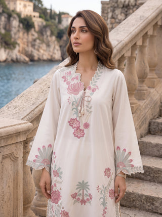02 Piece Ready To Wear Embroidered Shirt & Trouser