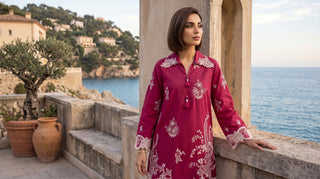 02 Piece Ready To Wear Embroidered Shirt & Trouser