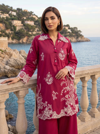 02 Piece Ready To Wear Embroidered Shirt & Trouser