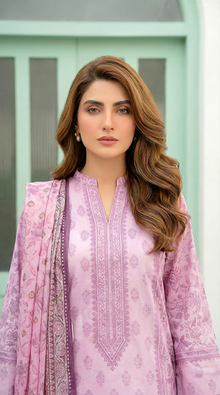 03 Piece Unstitched Printed Lawn