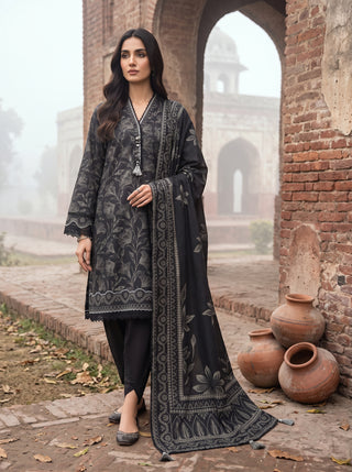 03 Piece Unstitched Cashmi Wool Printed