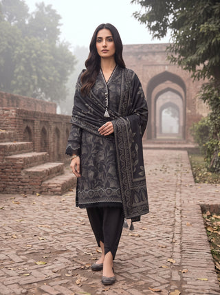 03 Piece Unstitched Cashmi Wool Printed