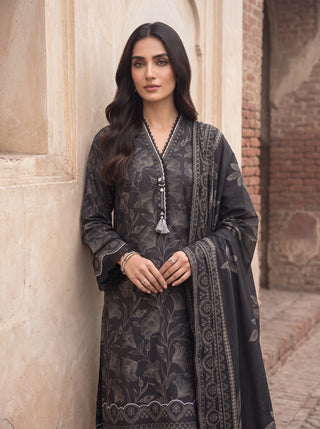 03 Piece Unstitched Cashmi Wool Printed