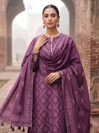 03 Piece Unstitched Cashmi Wool Printed