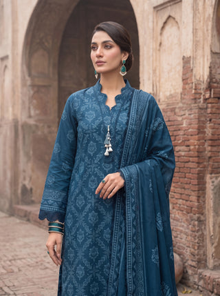 03 Piece Unstitched Cashmi Wool Printed
