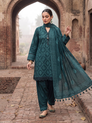 03 Piece Unstitched Cashmi Wool Printed