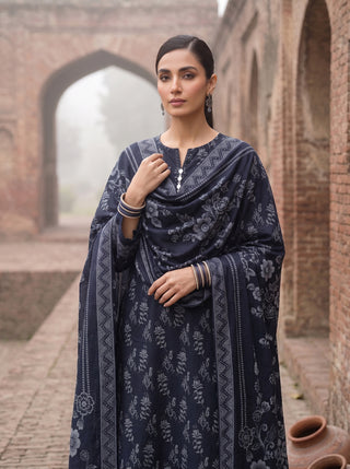 03 Piece Unstitched Cashmi Wool Printed