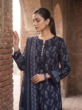 03 Piece Unstitched Cashmi Wool Printed