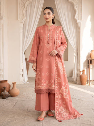 03 Piece Unstitched Cashmi Vool Printed