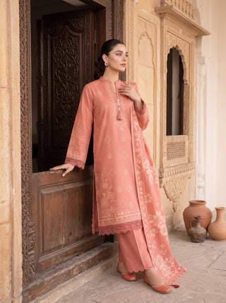 03 Piece Unstitched Cashmi Vool Printed