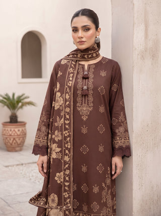 03 Piece Unstitched Cashmi Vool Printed