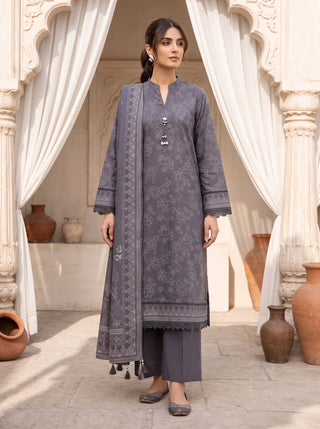03 Piece Unstitched Cashmi Vool Printed