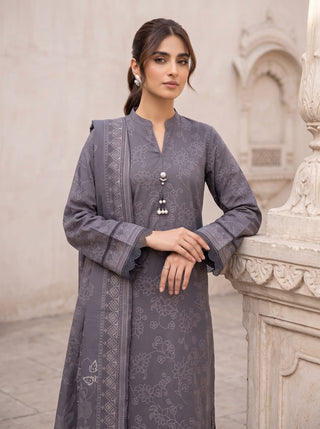 03 Piece Unstitched Cashmi Vool Printed