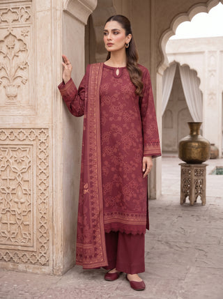 03 Piece Unstitched Cashmi Vool Printed