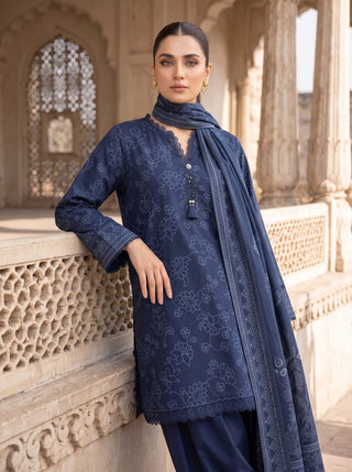 03 Piece Unstitched Cashmi Vool Printed