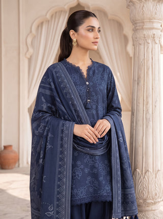03 Piece Unstitched Cashmi Vool Printed