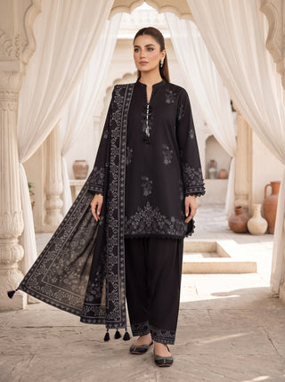 03 Piece Unstitched Cashmi Vool Printed