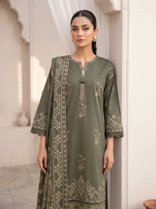03 Piece Unstitched Cashmi Vool Printed