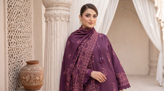 03 Piece Unstitched Cashmi Vool Printed