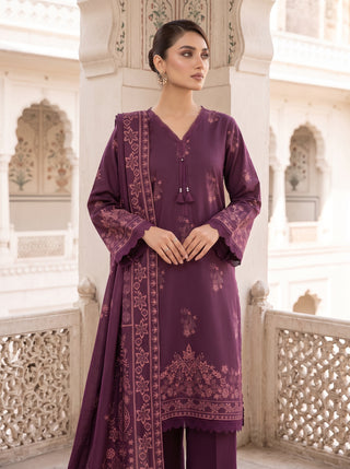 03 Piece Unstitched Cashmi Vool Printed