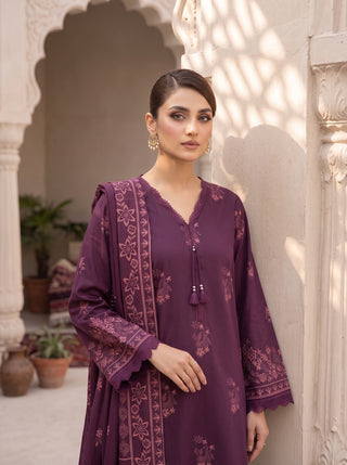 03 Piece Unstitched Cashmi Vool Printed