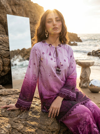 02 Piece Ready To Wear Printed Shirt & Trouser