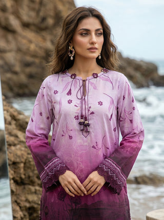 02 Piece Ready To Wear Printed Shirt & Trouser