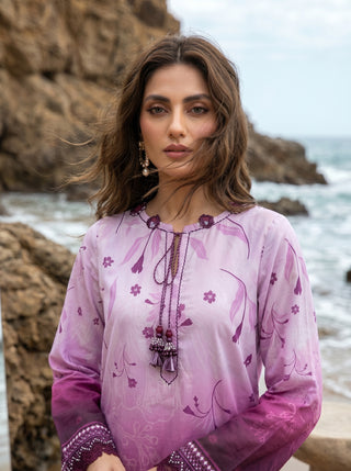 02 Piece Ready To Wear Printed Shirt & Trouser