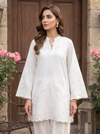 02 Piece Ready To Wear Embroidered Shirt & Trouser