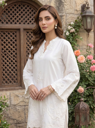 02 Piece Ready To Wear Embroidered Shirt & Trouser