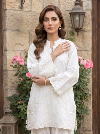 02 Piece Ready To Wear Embroidered Shirt & Trouser
