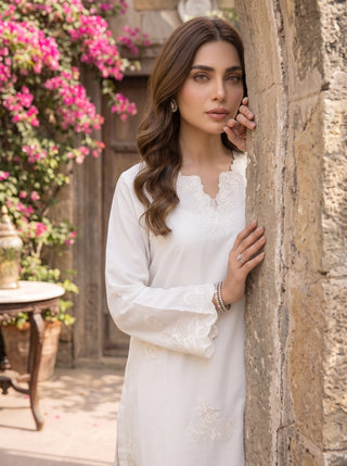 02 Piece Ready To Wear Embroidered Shirt & Trouser