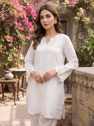 02 Piece Ready To Wear Embroidered Shirt & Trouser