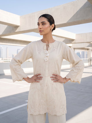 02 Piece Ready To Wear Embroidered Shirt & Trouser