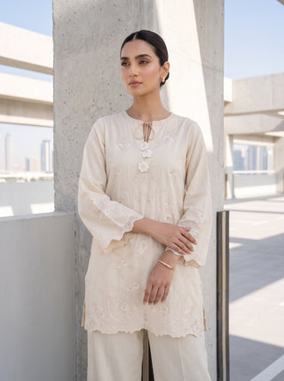 02 Piece Ready To Wear Embroidered Shirt & Trouser