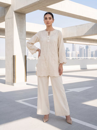 02 Piece Ready To Wear Embroidered Shirt & Trouser