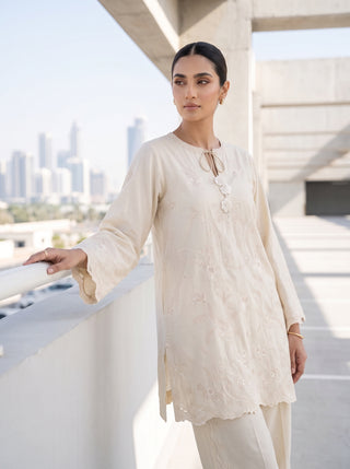 02 Piece Ready To Wear Embroidered Shirt & Trouser