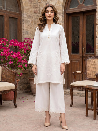 02 Piece Ready To Wear Embroidered Shirt & Trouser