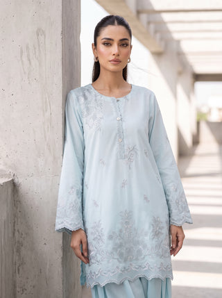 02 Piece Ready To Wear Embroidered Shirt & Trouser