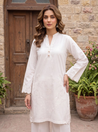 02 Piece Ready To Wear Embroidered Shirt & Trouser
