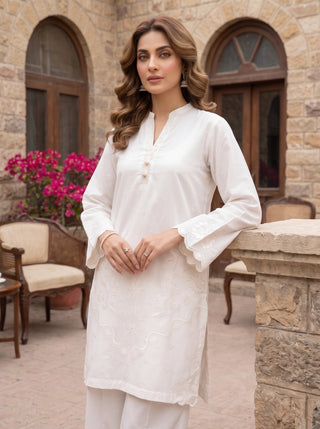 02 Piece Ready To Wear Embroidered Shirt & Trouser