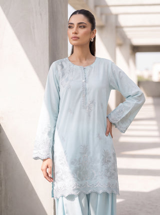 02 Piece Ready To Wear Embroidered Shirt & Trouser