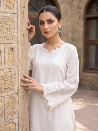 02 Piece Ready To Wear Embroidered Shirt & Trouser