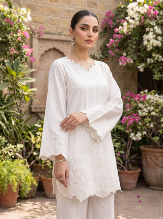 02 Piece Ready To Wear Embroidered Shirt & Trouser