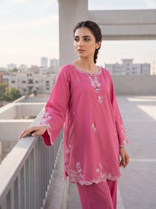 02 Piece Ready To Wear Embroidered Shirt & Trouser