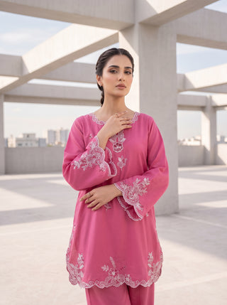 02 Piece Ready To Wear Embroidered Shirt & Trouser