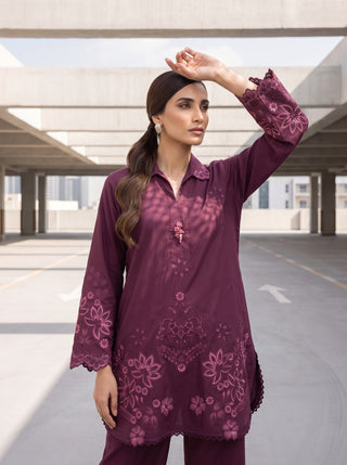 02 Piece Ready To Wear Embroidered Shirt & Trouser