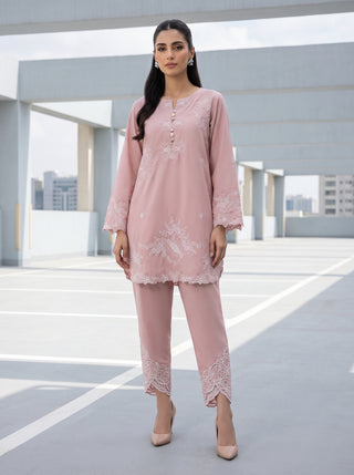 02 Piece Ready To Wear Embroidered Shirt & Trouser