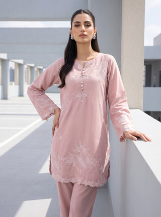02 Piece Ready To Wear Embroidered Shirt & Trouser